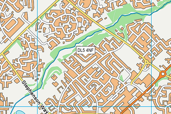 DL5 4NF map - OS VectorMap District (Ordnance Survey)