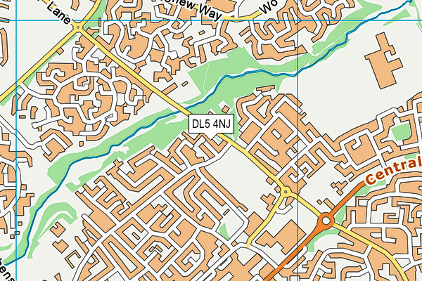 DL5 4NJ map - OS VectorMap District (Ordnance Survey)
