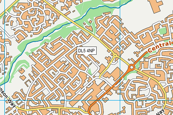 DL5 4NP map - OS VectorMap District (Ordnance Survey)