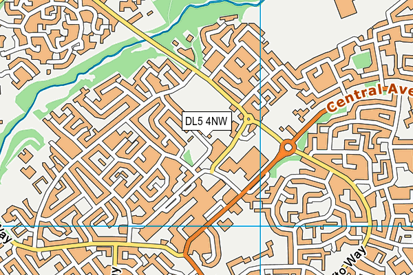 DL5 4NW map - OS VectorMap District (Ordnance Survey)