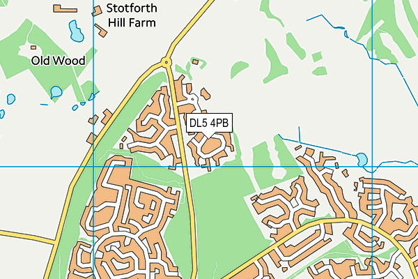 DL5 4PB map - OS VectorMap District (Ordnance Survey)