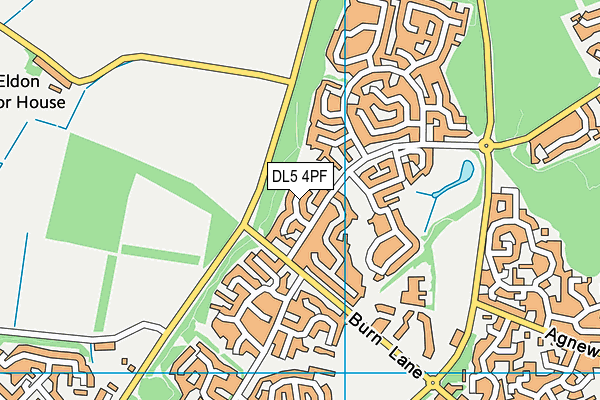 DL5 4PF map - OS VectorMap District (Ordnance Survey)
