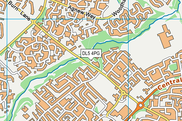 DL5 4PG map - OS VectorMap District (Ordnance Survey)