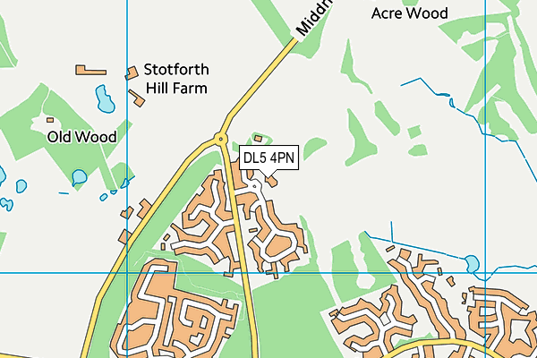 Woodham Golf And Country Club map (DL5 4PN) - OS VectorMap District (Ordnance Survey)