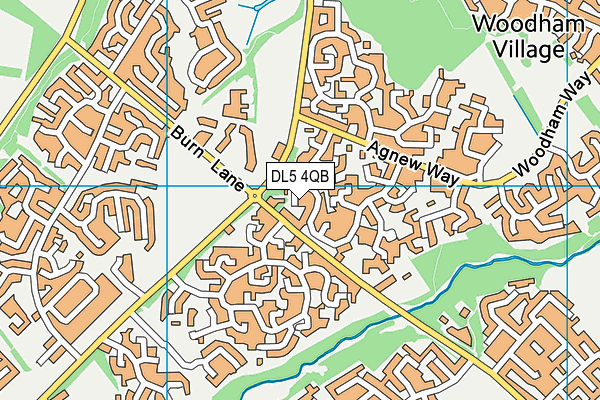 DL5 4QB map - OS VectorMap District (Ordnance Survey)
