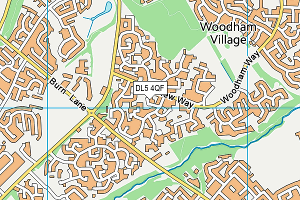 DL5 4QF map - OS VectorMap District (Ordnance Survey)