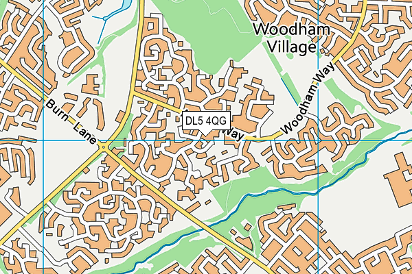 DL5 4QG map - OS VectorMap District (Ordnance Survey)