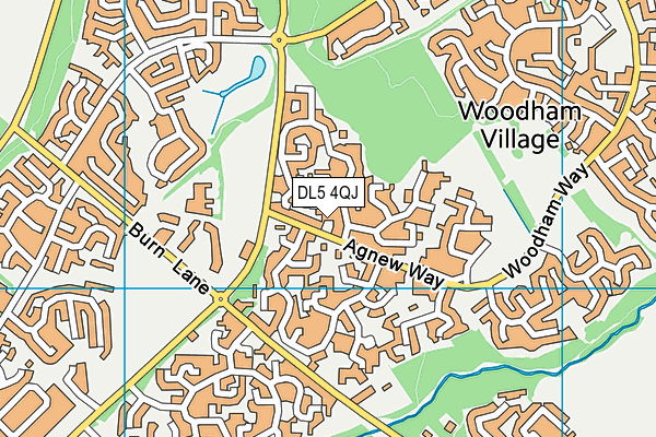 DL5 4QJ map - OS VectorMap District (Ordnance Survey)