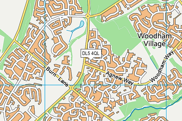 DL5 4QL map - OS VectorMap District (Ordnance Survey)