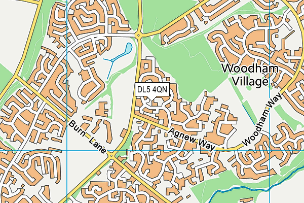 DL5 4QN map - OS VectorMap District (Ordnance Survey)