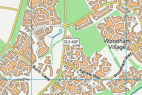 DL5 4QP map - OS VectorMap District (Ordnance Survey)