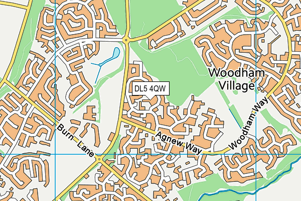DL5 4QW map - OS VectorMap District (Ordnance Survey)