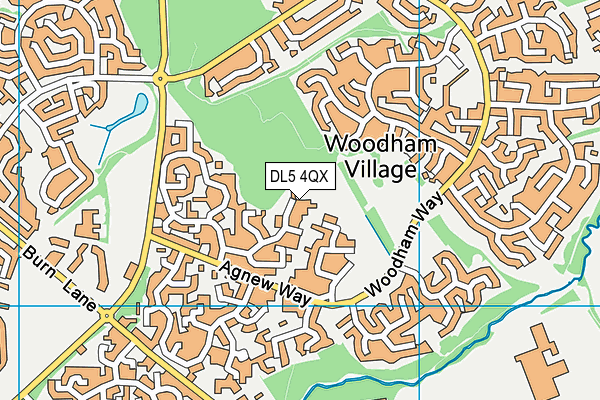 DL5 4QX map - OS VectorMap District (Ordnance Survey)