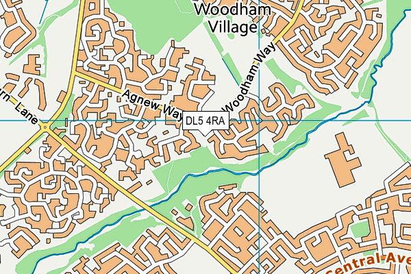 DL5 4RA map - OS VectorMap District (Ordnance Survey)