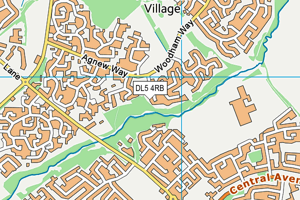 DL5 4RB map - OS VectorMap District (Ordnance Survey)
