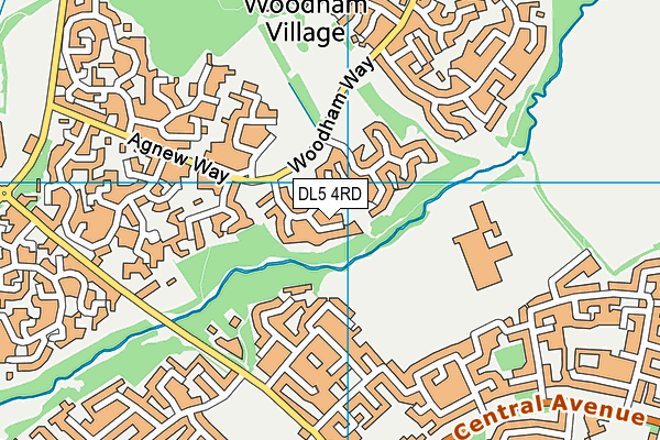 DL5 4RD map - OS VectorMap District (Ordnance Survey)