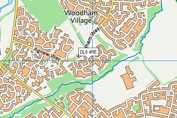 DL5 4RE map - OS VectorMap District (Ordnance Survey)