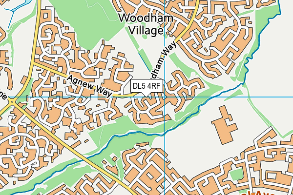 DL5 4RF map - OS VectorMap District (Ordnance Survey)