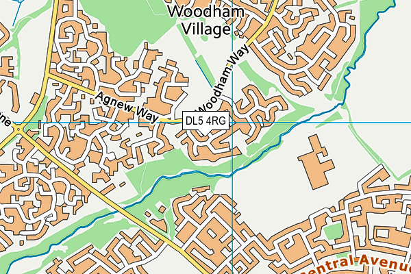 DL5 4RG map - OS VectorMap District (Ordnance Survey)