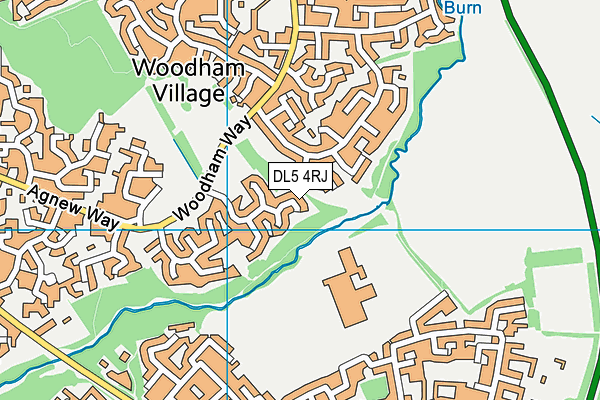 DL5 4RJ map - OS VectorMap District (Ordnance Survey)