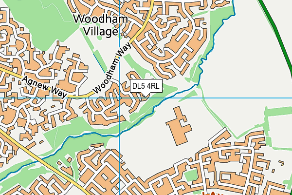 DL5 4RL map - OS VectorMap District (Ordnance Survey)