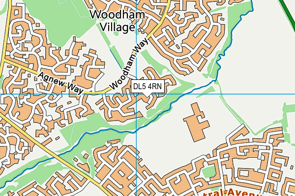 DL5 4RN map - OS VectorMap District (Ordnance Survey)