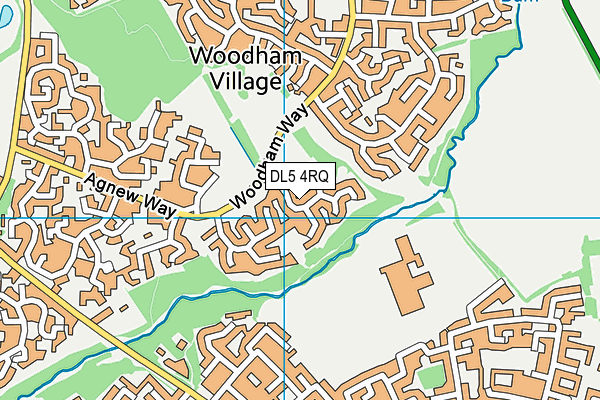 DL5 4RQ map - OS VectorMap District (Ordnance Survey)