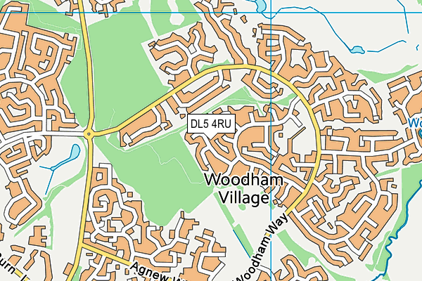 DL5 4RU map - OS VectorMap District (Ordnance Survey)