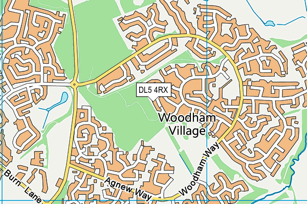 DL5 4RX map - OS VectorMap District (Ordnance Survey)