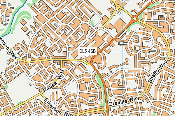 DL5 4SB map - OS VectorMap District (Ordnance Survey)