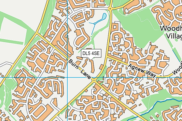 DL5 4SE map - OS VectorMap District (Ordnance Survey)