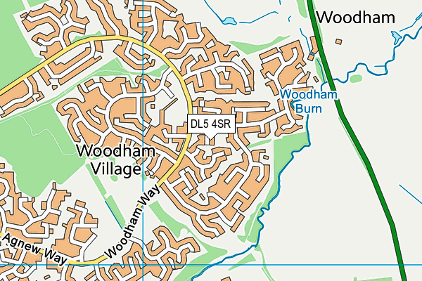 DL5 4SR map - OS VectorMap District (Ordnance Survey)