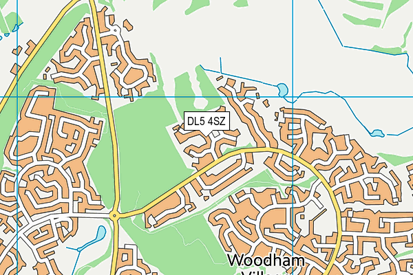 DL5 4SZ map - OS VectorMap District (Ordnance Survey)