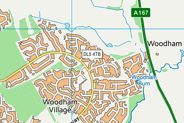 DL5 4TB map - OS VectorMap District (Ordnance Survey)