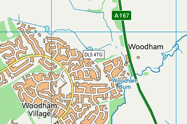 DL5 4TG map - OS VectorMap District (Ordnance Survey)
