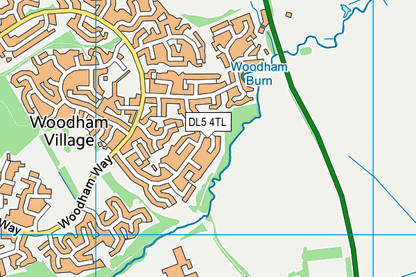 DL5 4TL map - OS VectorMap District (Ordnance Survey)