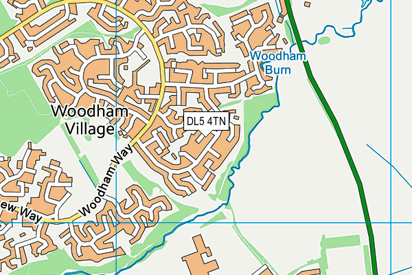 DL5 4TN map - OS VectorMap District (Ordnance Survey)