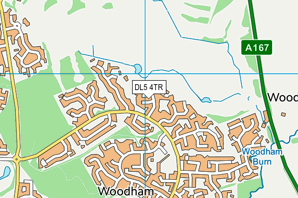 DL5 4TR map - OS VectorMap District (Ordnance Survey)