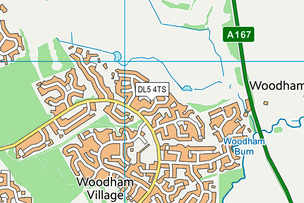 DL5 4TS map - OS VectorMap District (Ordnance Survey)