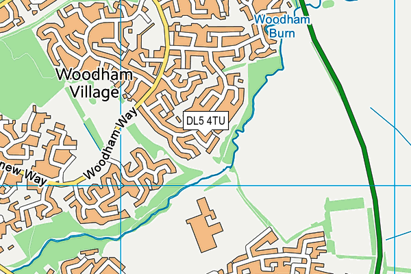 DL5 4TU map - OS VectorMap District (Ordnance Survey)