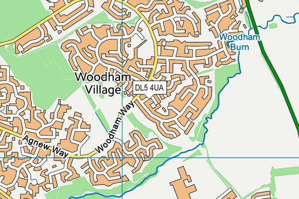 DL5 4UA map - OS VectorMap District (Ordnance Survey)
