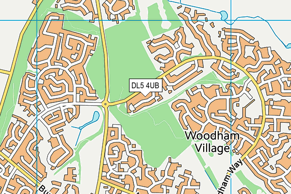 DL5 4UB map - OS VectorMap District (Ordnance Survey)