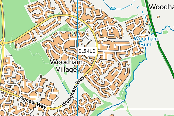 DL5 4UD map - OS VectorMap District (Ordnance Survey)