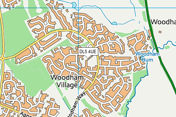 DL5 4UE map - OS VectorMap District (Ordnance Survey)