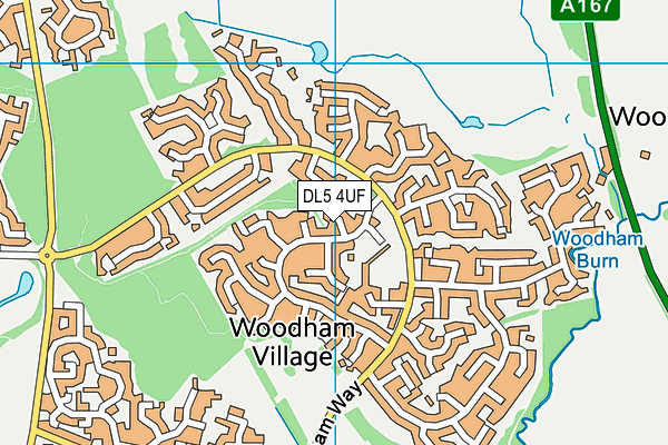 DL5 4UF map - OS VectorMap District (Ordnance Survey)