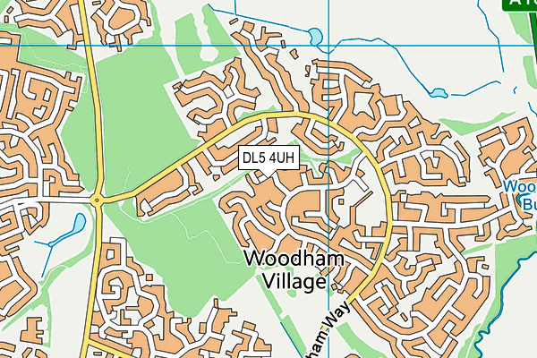 DL5 4UH map - OS VectorMap District (Ordnance Survey)
