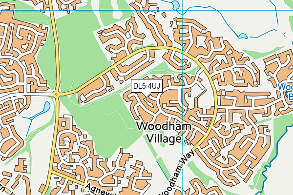 DL5 4UJ map - OS VectorMap District (Ordnance Survey)