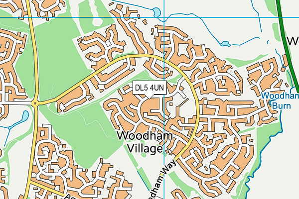 DL5 4UN map - OS VectorMap District (Ordnance Survey)