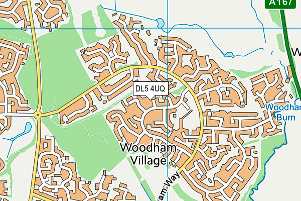 DL5 4UQ map - OS VectorMap District (Ordnance Survey)