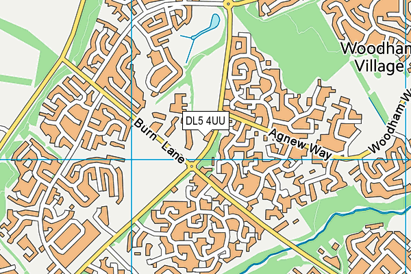 DL5 4UU map - OS VectorMap District (Ordnance Survey)